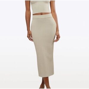 Cuts Clothing Ribbed Midi Skirt